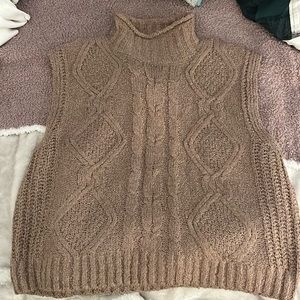 Turtle neck tank top sweater